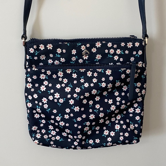 Kate Spade Dark Blue Floral Crossbody Bag - Picture 1 of 6